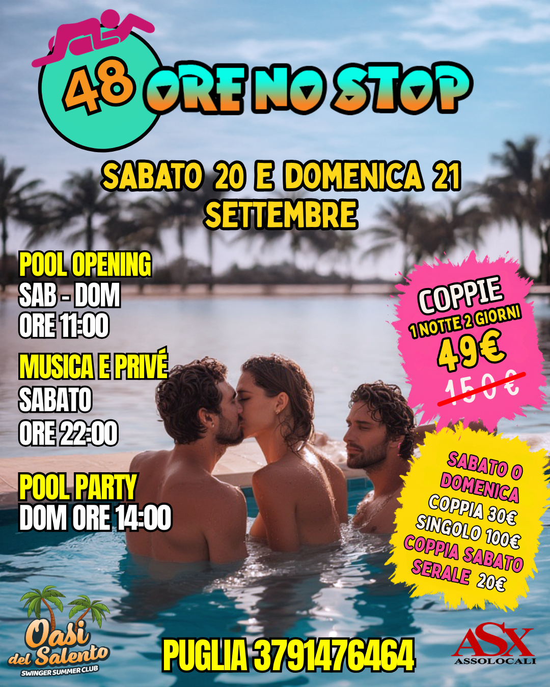 48 ORE SABATO 20 & DOMENICA 21- COPPIA